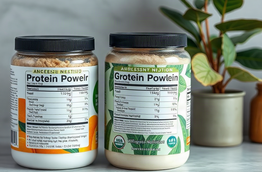 Comparing Labels on Organic Plant-Based Protein Powders for Protein Quality, Additives, and Value