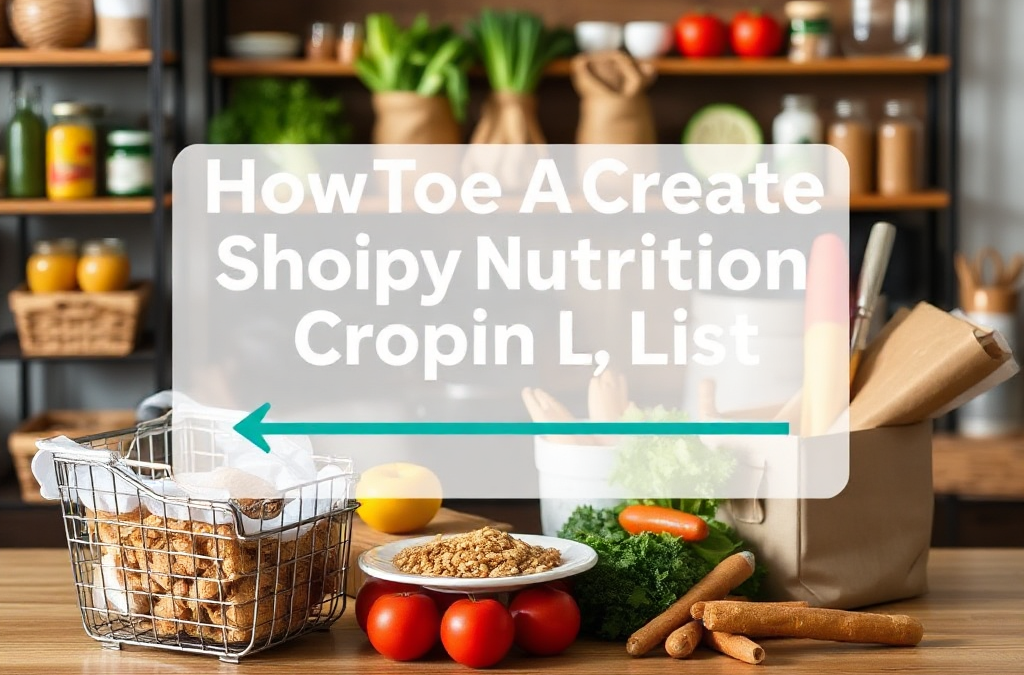 How To Create A Shopping List For Organic Nutrition With A 7-Day Food Plan