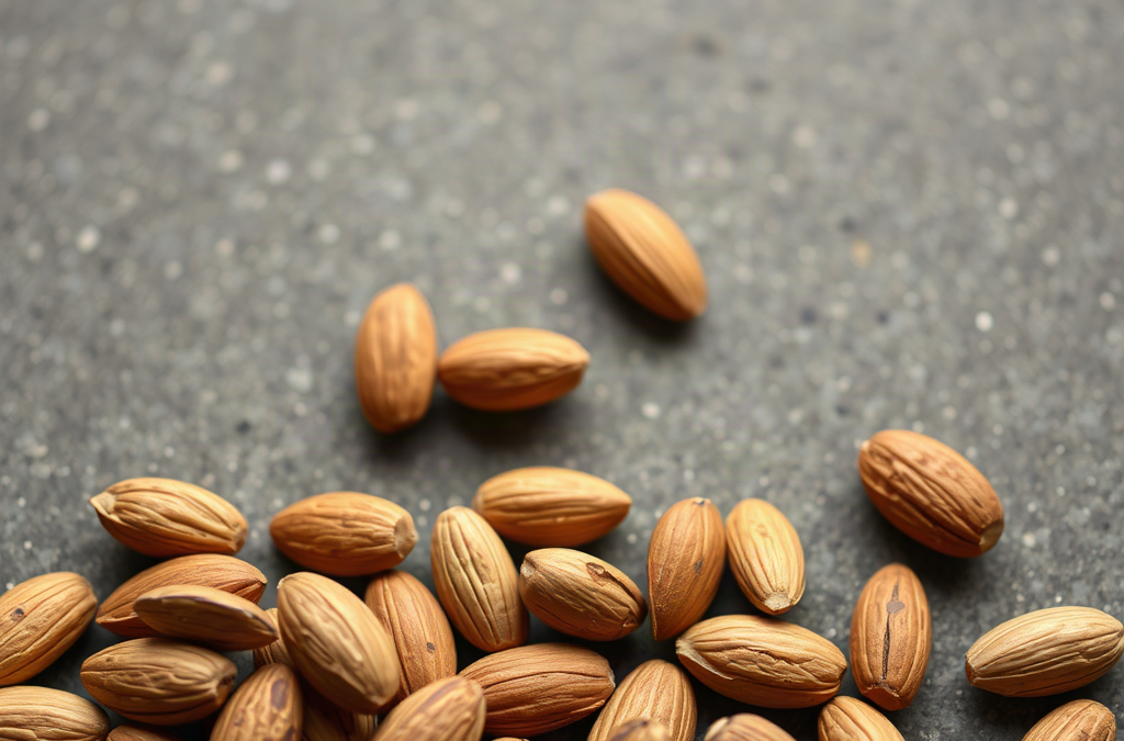 Organic almonds for protein fiber and fats