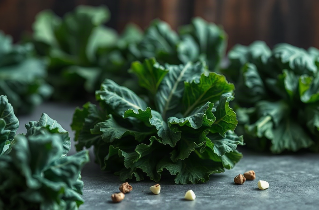 Organic kale preparation for better meal balance